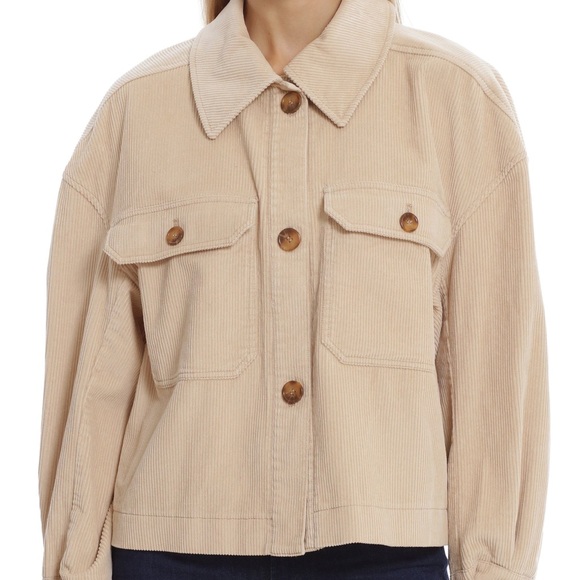 Avec Les Filles Cropped Corduroy Shacket - Picture 5 of 6